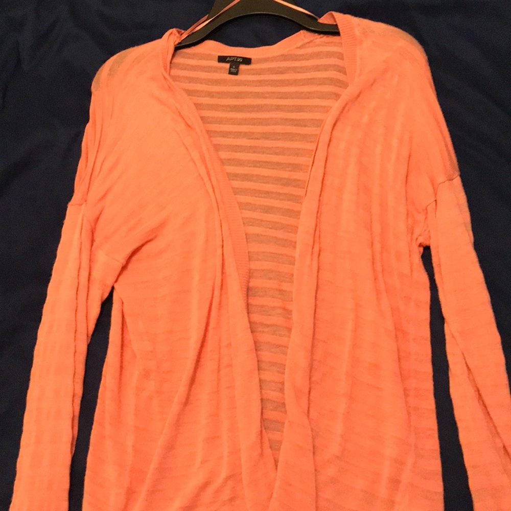 Coral cardigan sweater
